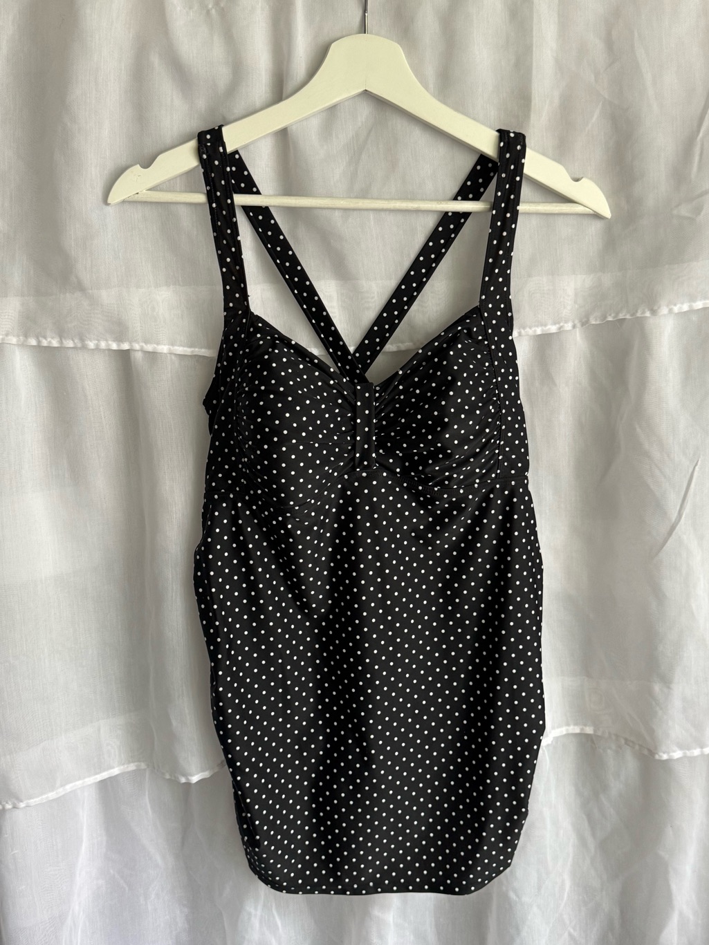 Motherhood Maternity Polka Dot Tankini Swim Top